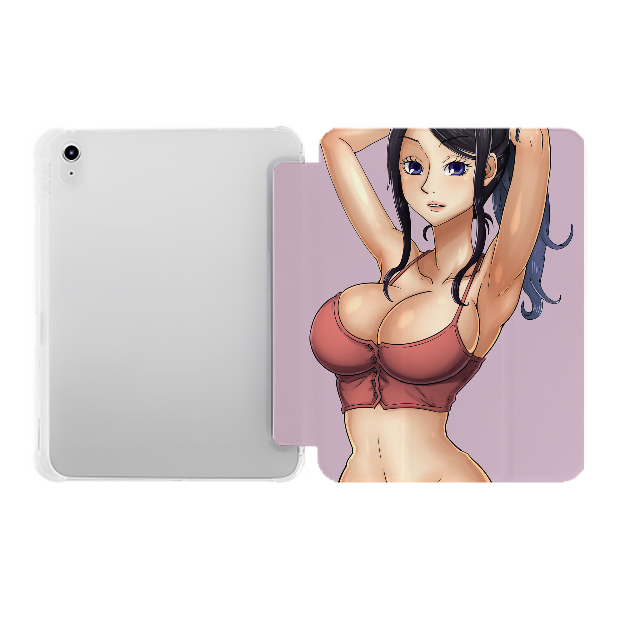 （画像用） ワンピース ONE PIECE IPad ケース ペン収納付き 三つ折りスタンド PUレザー×シリコン 対応機種9.5/10.5/10.9インチ